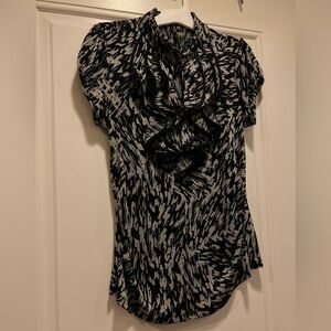 Stylish Black and Gray Women's Peep Hole Top